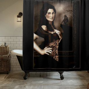 Dark Gothic Vampire Blood Werewolf Love Fantasy Shower Curtain