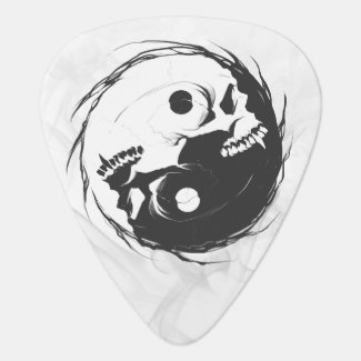 Dark Gothic vampire skull Yin Yang