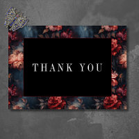 Dark Gothic Vintage Red & Pink Floral Wedding