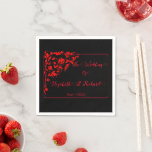 Dark Gothic Wedding Napkin