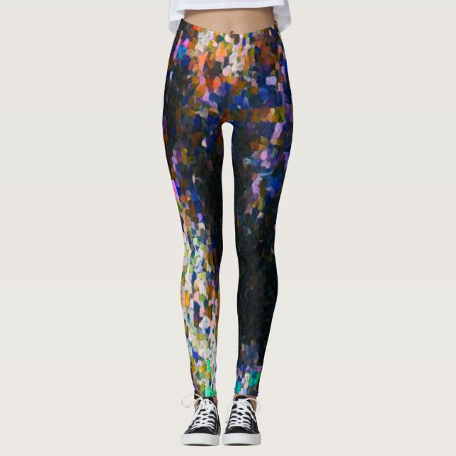 Dark Graffiti Paint Love Leggings (Front)