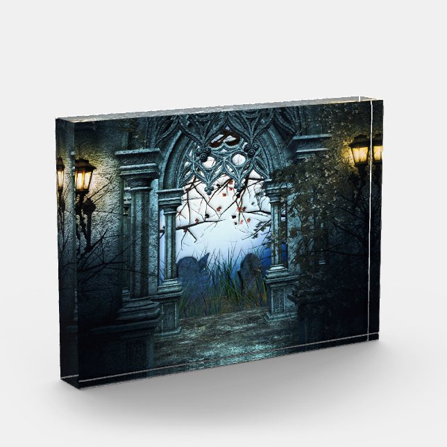 Dark Graveyard Background Photo Block (Left)