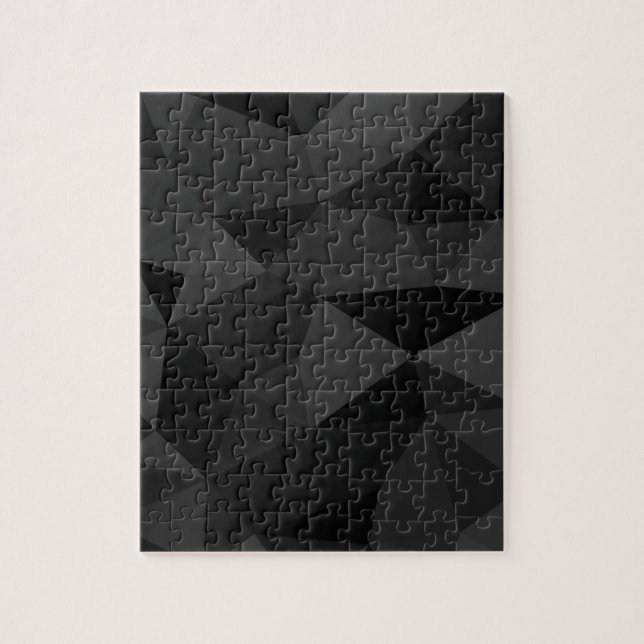Dark gray and black geometric mesh pattern jigsaw puzzle (Vertical)