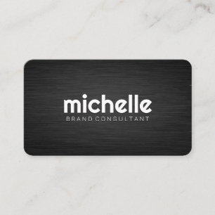 Dark Gray Texture   Simple Text Business Card