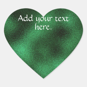 Dark Green Add Your Own Text Heart Sticker