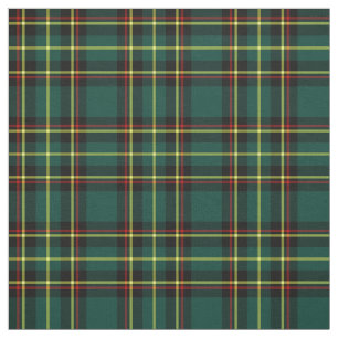 Dark Green and Black Plaid Fabric
