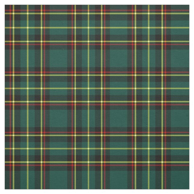 Dark Green and Black Plaid Fabric (Swatch)