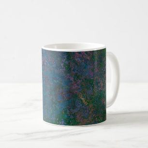 Dark Green and Blue Alcohol Ink Abstract Coffee Mug