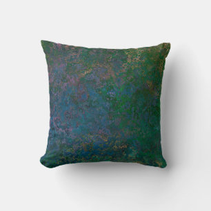 Dark Green and Blue Alcohol Ink Abstract Cushion