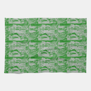 Dark green and gray marble tea towel