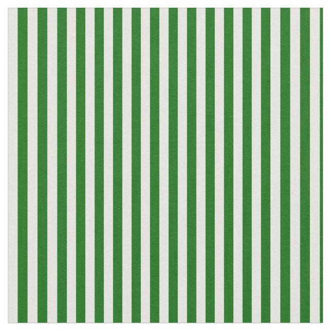 Dark Green and Mint Cream Stripes Fabric (Close Up)