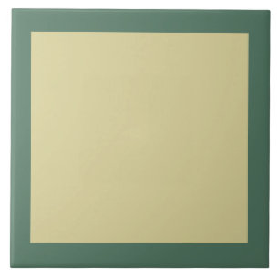 Dark green and pastel yellow tile