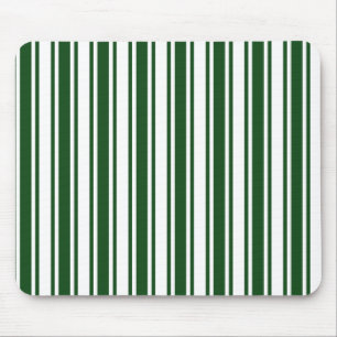 Dark green and white candy stripes mouse mat