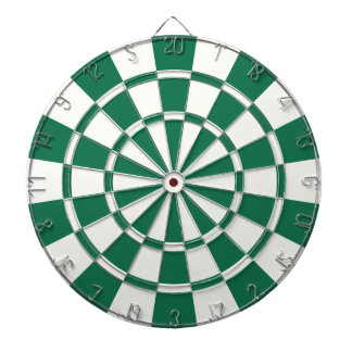 Dark Green And White Dartboard