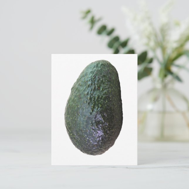 Dark Green Avocado Fresh Whole Fruit Photo Card (Standing Front)