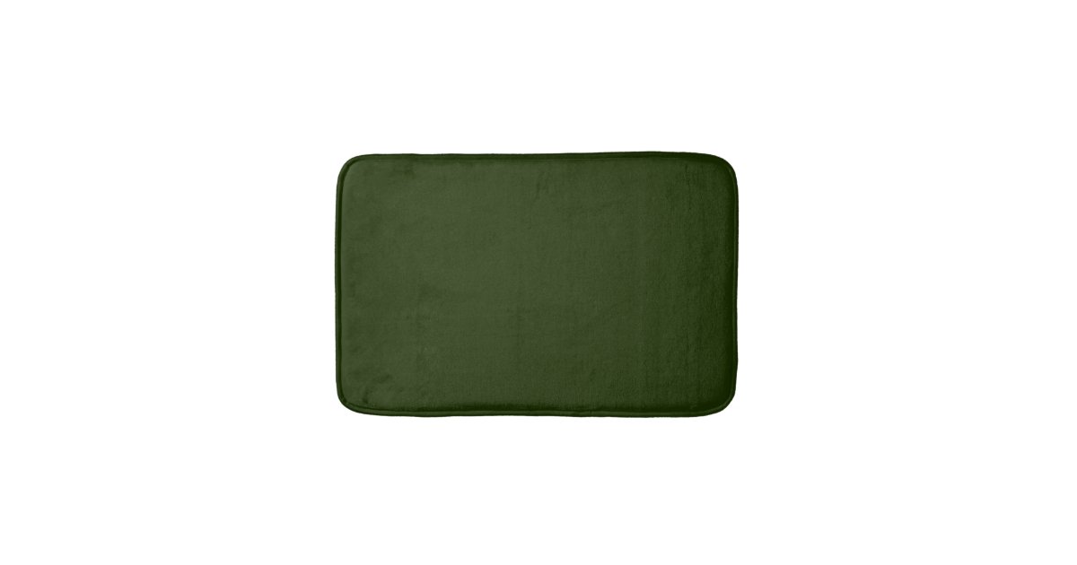 Dark Green Bath Mat | Zazzle