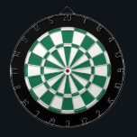 Dark Green Black And White Dartboard<br><div class="desc">Dark Green Black And White Dart Board</div>