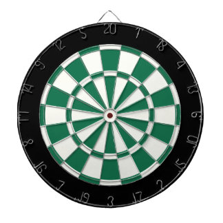 Dark Green Black And White Dartboard