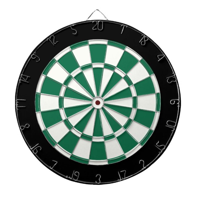 Dark Green Black And White Dartboard (Front)