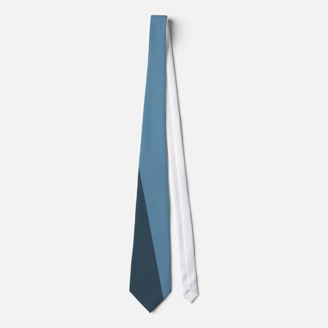 Dark Green, Blue Retro Striped Tie (Front)