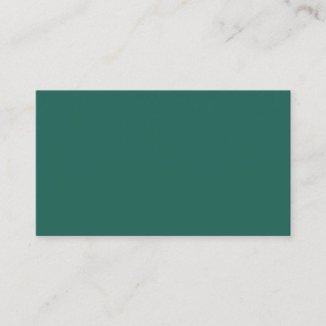  Dark green blue(solid colour)  Business Card (Front)