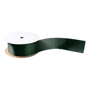 Dark Green Burlap Satin Ribbon
