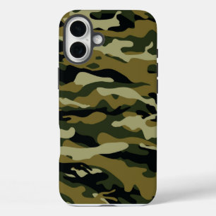 Dark Green Camo iPhone 16 Plus Case