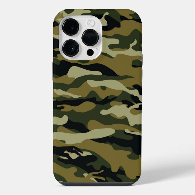 Dark Green Camo iPhone Case (Back)