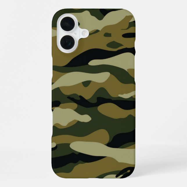 Dark Green Camo iPhone Case (Back)