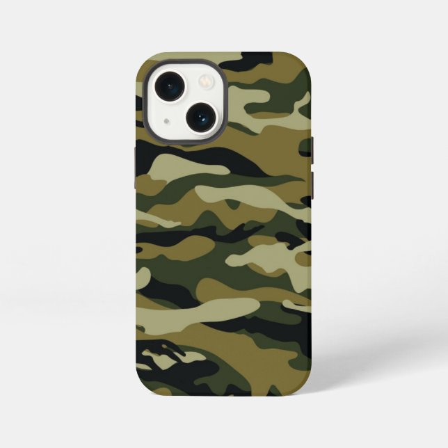 Dark Green Camo iPhone Case (Back)
