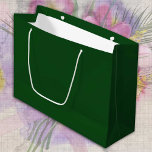 Dark Green Cedar tree solid minimalist Large Gift Bag<br><div class="desc">Gift Bag "Large" featuring minimalist solid Dark Green Cedar tree colour with personalised Name / text - elegant gift wrapping for your loved ones.</div>
