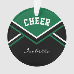 Dark Green Cheerleader 📣💖 Cheer Ornament