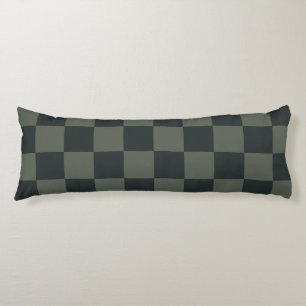Dark Green Chequerboard Body Cushion