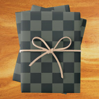 Dark Green Chequerboard