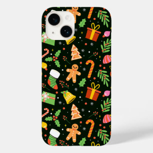 Dark Green Christmas Abstract Pattern Case-Mate iPhone 14 Case