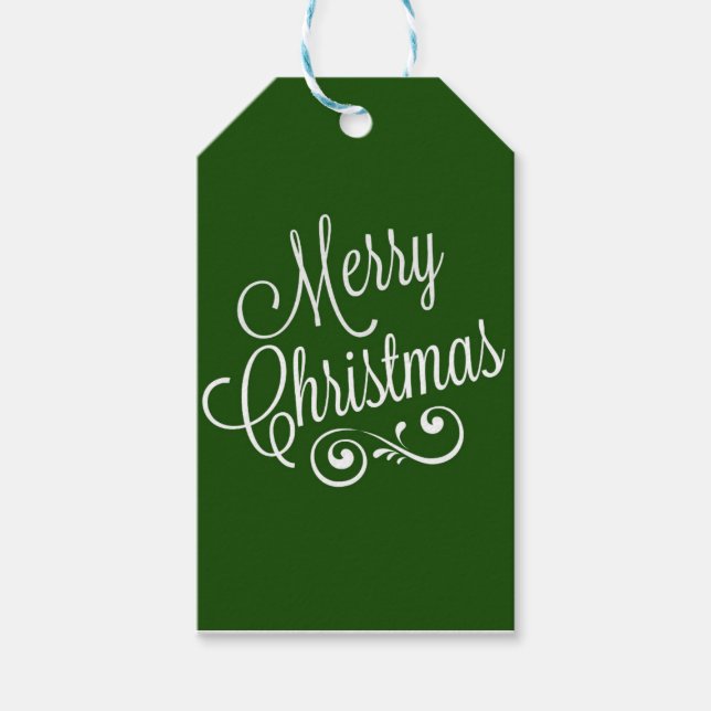 Dark green Christmas gift tags (Front)
