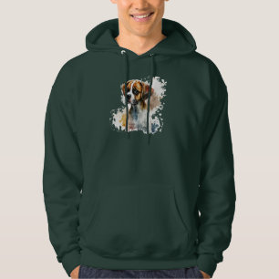 Dark green colour t-shirt cute dog design wear hoodie