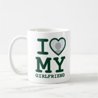 Dark Green Custom I love my girlfriend photo text