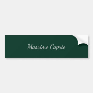 Dark Green Elegant Casual Own Name Handwriting Bumper Sticker