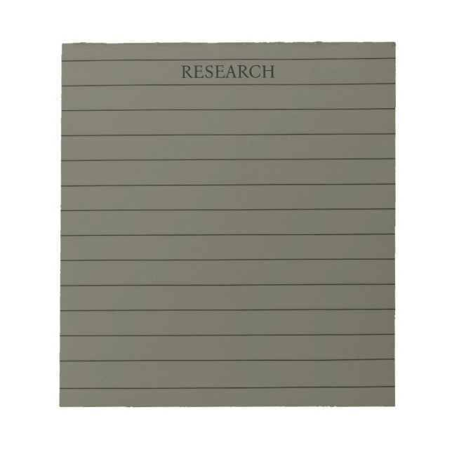 Dark Green Elegant & Classic Stationery Notepad (Front)