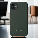 Dark Green Elegant Modern Minimalist Monogram Name iPhone 13 Case<br><div class="desc">Elevate your smartphone with our Classic Elegant Modern Minimalist Monogram Name iPhone Case. This meticulously designed case combines timeless sophistication with contemporary minimalism. Crafted to perfection, it not only protects your device but also adds a touch of personalised style. The monogram and name customisation options make it uniquely yours, adding...</div>