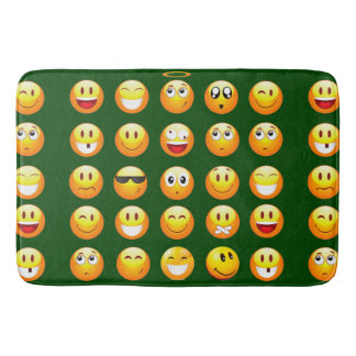 dark green emoji bath mat bathmat