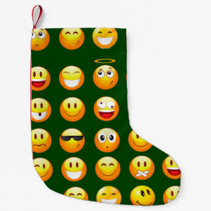 dark green emoji xmas christmas stocking