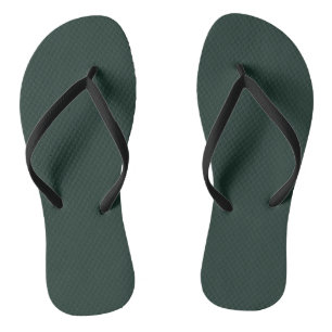 Dark Green Flip Flops