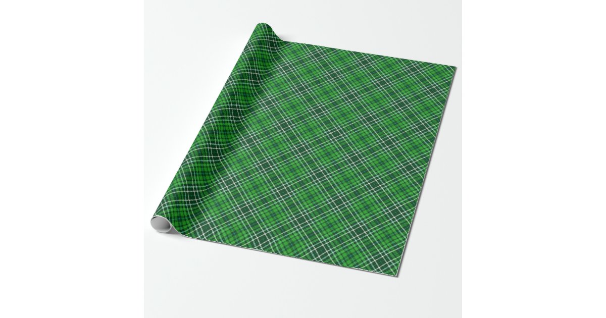 Dark Green & Forest Green Plaid Pattern Wrapping Paper Zazzle