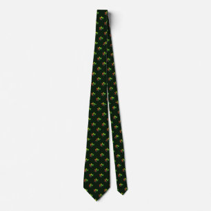 Dark Green Golf Emblem Men's Work, Birthday Gift Tie