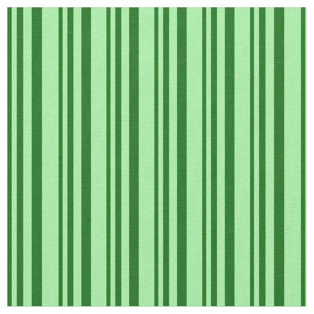 Dark Green & Green Pattern of Stripes Fabric (Close Up)
