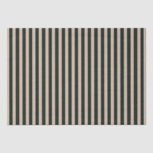 Dark Green Grey Stripes Birthday Tissue Paper