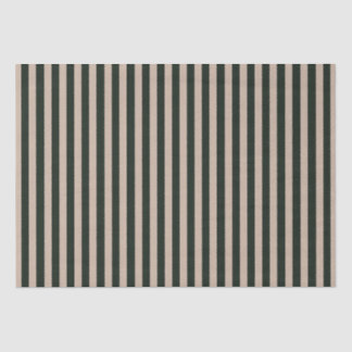 Dark Green Grey Stripes Birthday Tissue Paper
