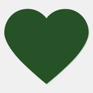 Dark Green Heart Sticker